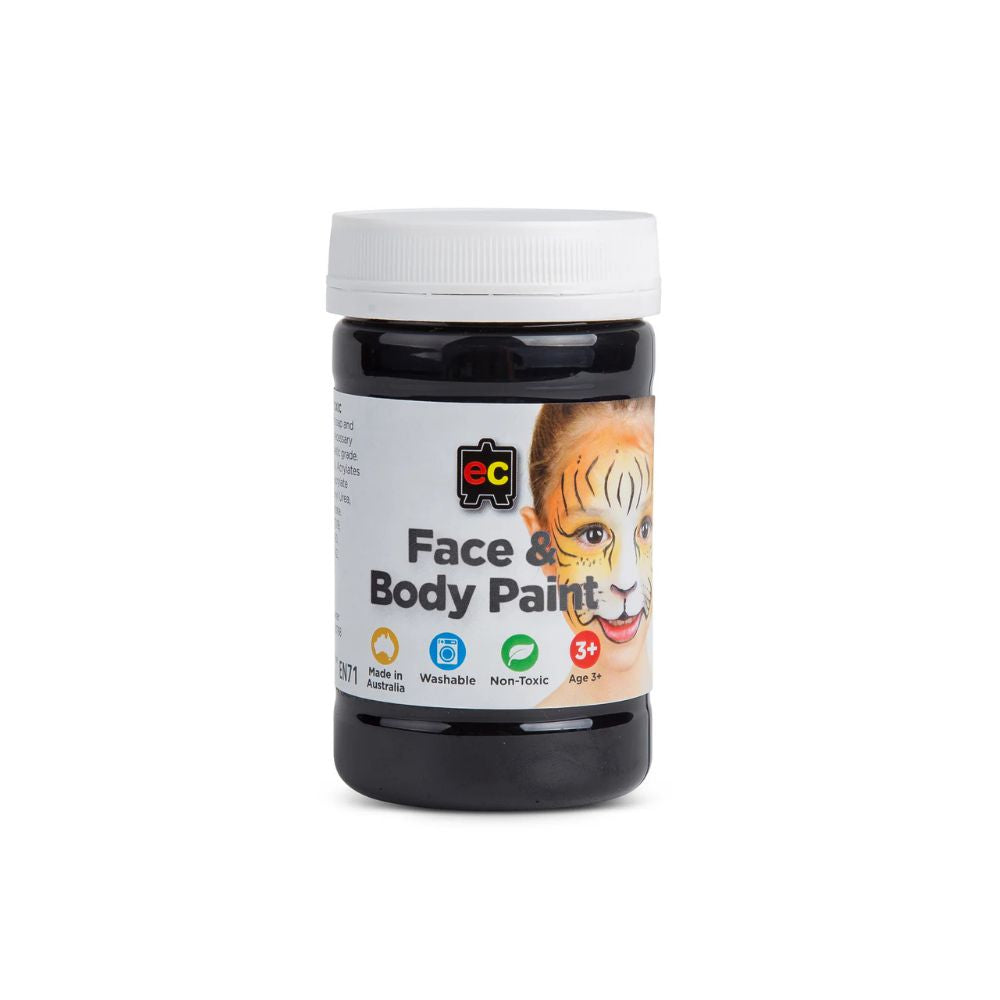 Face and Body Paint Black, 175ml